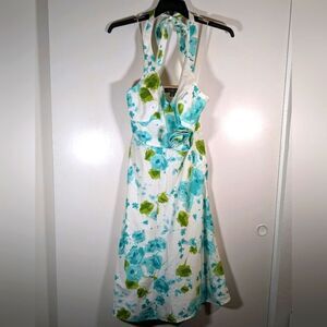 Liz Claiborne Floral Halter Top Summer Dress Size 6